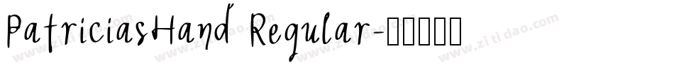 PatriciasHand Regular字体转换